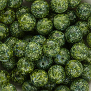 12 mm glaskralen Multicolour green