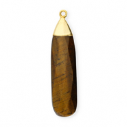 Natuursteen bedels tijgeroog druppel Golden brown-gold