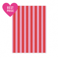 BY31® Sieraden kaartjes rechte lijnen Red-pink