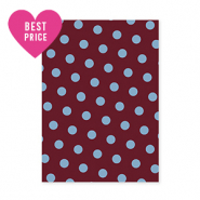 BY31® Sieraden kaartjes stippen Mahogany red-light blue