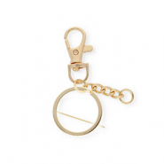 Onderdelen sleutelhanger set: karabijnslot, ring en ketting Gold