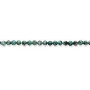 Natuursteen kralen graniet 8mm Turquoise green-black