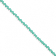 Top Facet kralen 6x4mm disc Light teal blue
