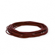 leer rond 2mm Dark bordeaux