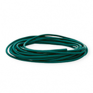 leer rond 3mm Dark teal green