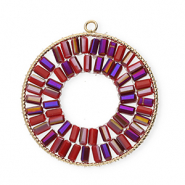 Top facet hangers rond Gold-red-AB coating