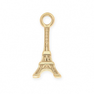 Roestvrij stalen (RVS) Stainless steel bedels Eiffeltoren Gold