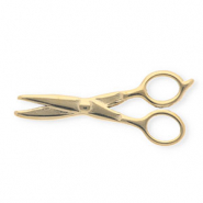 Roestvrij stalen (RVS) Stainless steel bedels schaar Gold