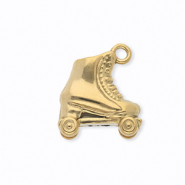 Roestvrij stalen (RVS) Stainless steel bedels rolschaats Gold