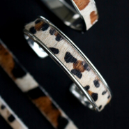 Inspiratiesets Armbanden van nature leer met dierenprint