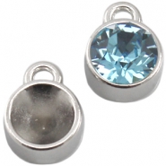 Puntsteen Setting SS39 DQ &eacute;&eacute;n oog Zilver