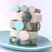 Inspiratiesets Nieuwe zomerse cabochons met Cuoio armbanden