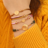 Inspiratiesets Trendy armbandjes met macramé draad en waxkoord