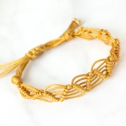 Sieraden maken: 'Half hitch' macramé armband ♡ DIY