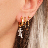 Inspiratiesets Stijlvolle goud met zilveren sieraden van stainless steel