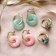 Inspiratiesets Deze mooie oorbellen maak je met de natuursteen disc hangers!