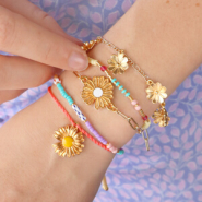 Inspiratiesets Stijlvolle sieraden maken met DQ metalen bloem bedels en tussenstukken