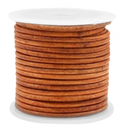 Echt DQ leer & suède DQ Leer rond 2mm