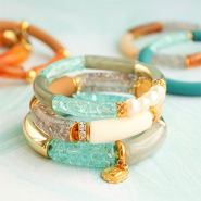 Inspiratiesets Armbanden inspiratie met acryl tube kralen crackle