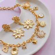 Nieuw Nieuwe serie rvs bedels in bloemvorm