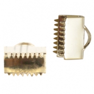 Onderdelen DQ metaal lintklem 8mm Gold