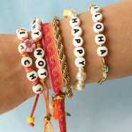 Inspiratiesets Zomerse armbanden inspiratie met keramiek letterkralen