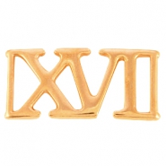 DQ metalen tussenstuk Romeinse #16 "XVI" Ros&eacute; goud (nikkelvrij)