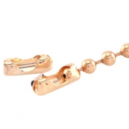 Onderdelen DQ metaal slotje ball chain voor 1.2mm ketting Ros&eacute; Gold