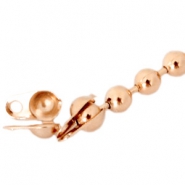 Eindkapjes DQ metaal  voor 1.2mm ball chain Ros&eacute; gold 