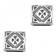 Onderdelen TQ metaal schuivers vierkant Ø13.8x2.4mm Antiek zilver