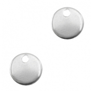 Roestvrij stalen (RVS) stainless steel bedels 8mm Zilver