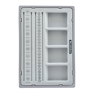 Beadalon armband/kralenbord met deksel Grey