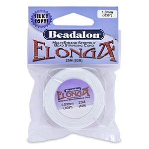 Beadalon Elonga 1.0mm elastisch rijgdraad White