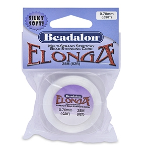Beadalon Elonga 0.7mm elastisch rijgdraad White