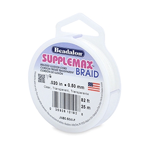 Beadalon rijgdraad Supplemax braided 0.50mm 25meter Clear