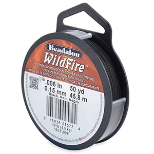Beadalon Wildfire wire 0.15mm Black
