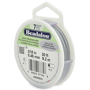 Beadalon Rijgdraad 7 draads 0.46mm Satin Silver