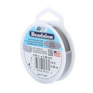 Beadalon Rijgdraad 49 draads 0.46mm Bright Stainless Steel