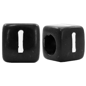 Letterkralen van acryl letter I Zwart