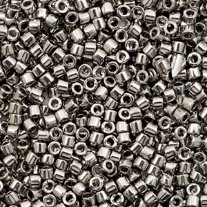 Miyuki kralen delica's 11/0 Plated nickel grey DB-21