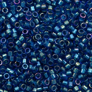 Miyuki kralen delica's 11/0 Emerald lined cobalt AB