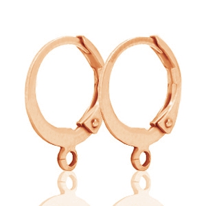 DQ oorringen 12mm Rose gold 