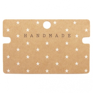 Sieraden kaartjes "Handmade" Brown