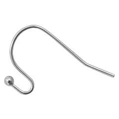 Roestvrij stalen (RVS) Stainless steel onderdelen oorbellen / oorhanger Antiek zilver