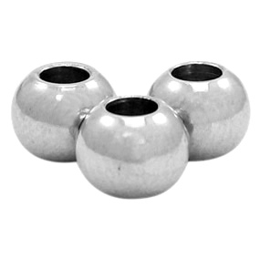 Roestvrij stalen (RVS) Stainless steel kralen 3mm Antiek zilver