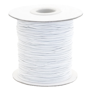 Gekleurd elastisch draad 1mm White