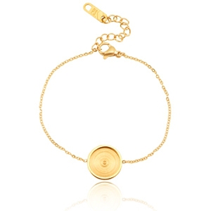 Polaris Steel armbandjes voor 12mm cabochon Goud
