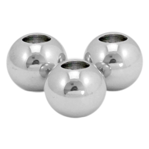 Roestvrij stalen (RVS) Stainless steel kralen 5mm Zilver