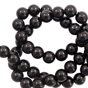 6 mm natuursteen kralen agaat Black