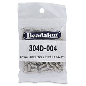 Beadalon spring veer eindkap 2.2mm Zilver